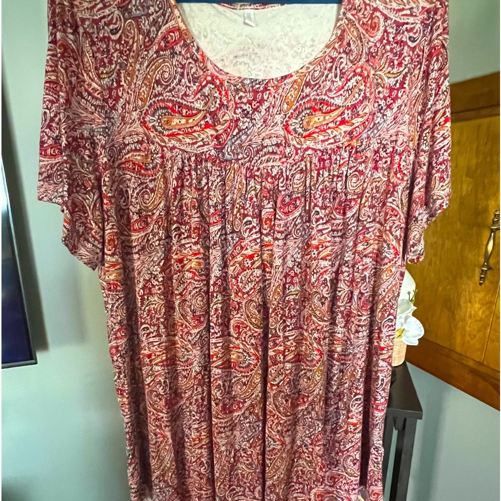 Cute paisley print short sleeve top, nice and flowy. NWOT! Never worn!